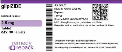 Glipizide 2.5mg 70518 2308 00